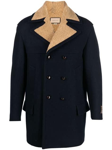 gucci peacoat|gucci coat farfetch.